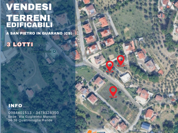 Terreni Edificabili IN VENDITA – San Pietro in Guarano (CS)